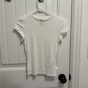 H&M Divided Ribbed Ruffle Shirt